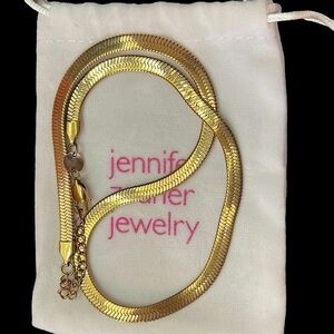 Jennifer Zeuner 14k Gold-Plated Allie Herringbone Necklace